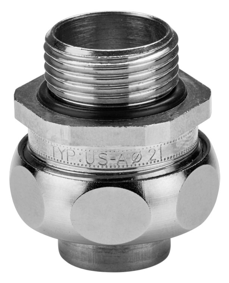 10St. Flexa US-M AD56-M63 US-M, Metallverschraubung Messing vernickelt