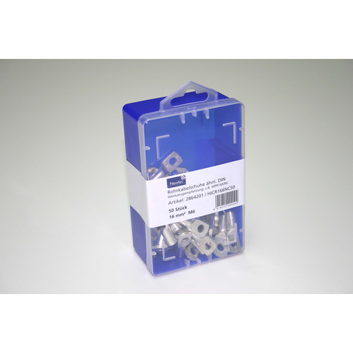 1Pk = 50 Stück Rohrkabelschuh 16 mm² M6 verzinnt