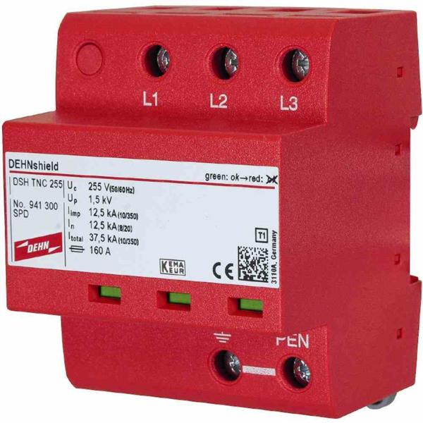 1St. Dehn 941300 Anwendungsopt. Kombi-Ableiter DEHNshield Typ 1+2 für dreiphasige TN-C-Systeme DSH TNC 255