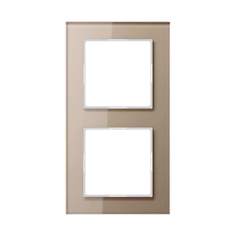 1St. Jung AC582GLCH Glasrahmen 2fach 84 x 155 mm AC 582 GL CH