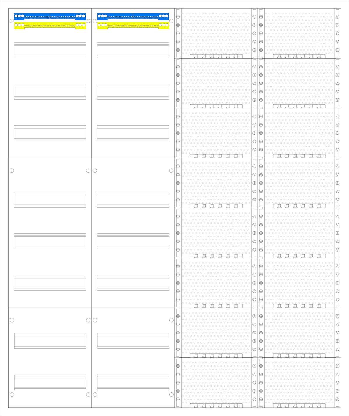 1St. F-Tronic VS4-8-M2 AP Medienverteiler VS4-8-M2, 4-feldrig, 8r, mit MVAP1 7110296
