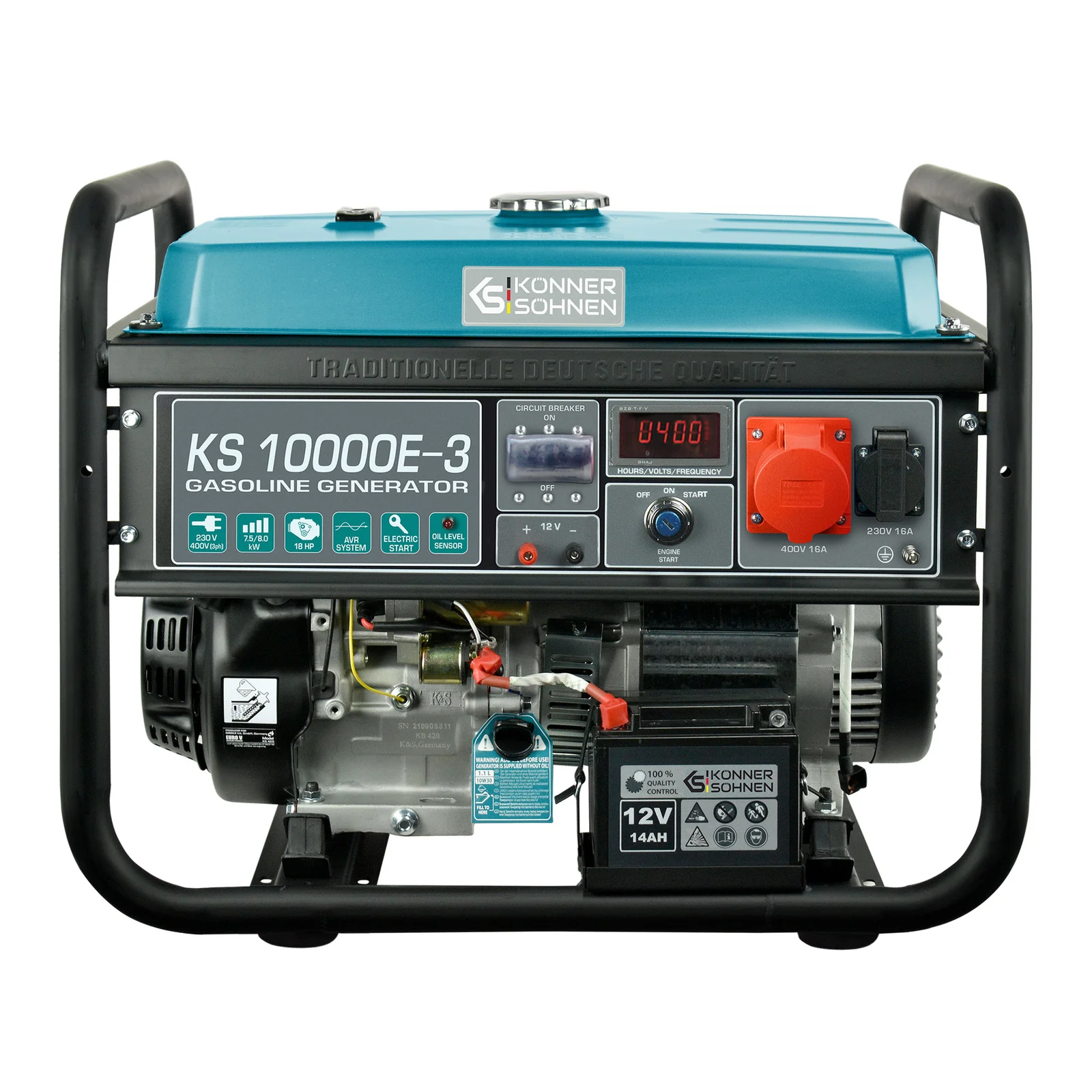1St. Könner & Söhnen KS10000E-3 Benzin-Generator KS 10000E-3 1St. Könner & Söhnen KS10000E-3 Benzin-Generator KS 10000E-3