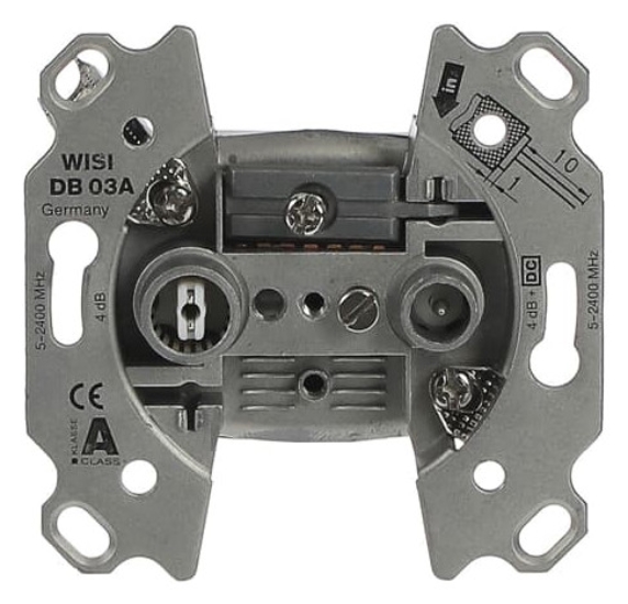 1St. Busch-Jaeger 0230-101 Antennensteckdosen-Einsatz, 2 Anschlüsse/Stichdose