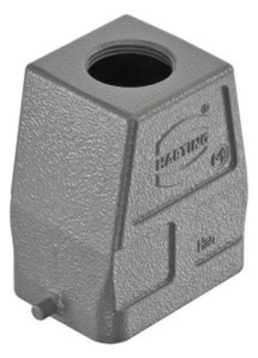 1St. Harting 19300060446 Tüllengehäuse 6 B, gerader Kabelabgang, M 25, Metall