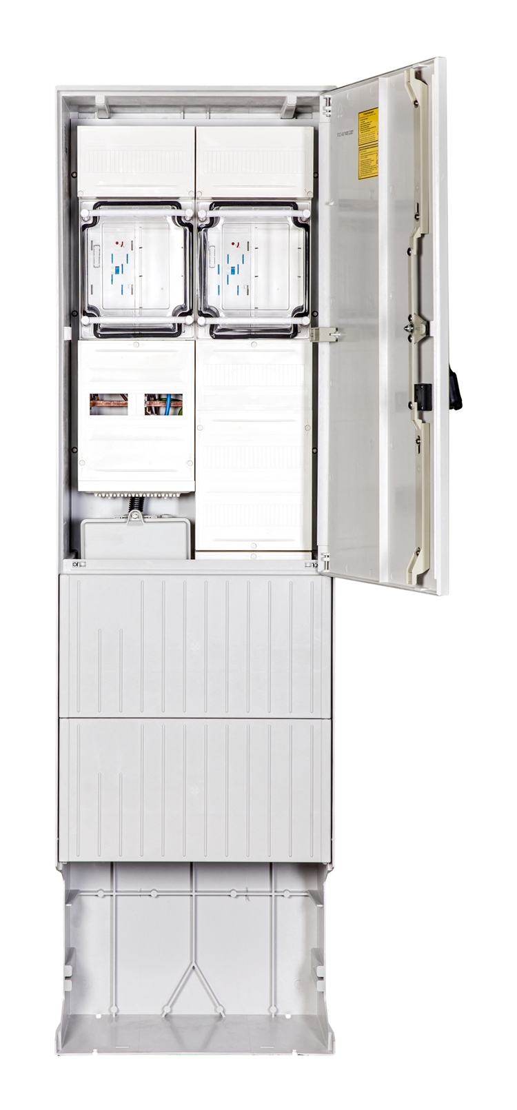 1St. F-Tronic ZSA202-2-2eHZ-APZ-HA Zähleranschlusssäule 2-feldrig, H=2010mm, 2-eHZ, Haube geschl., ZSA202-2-2eHZ-APZ-HAK-HG 7160131