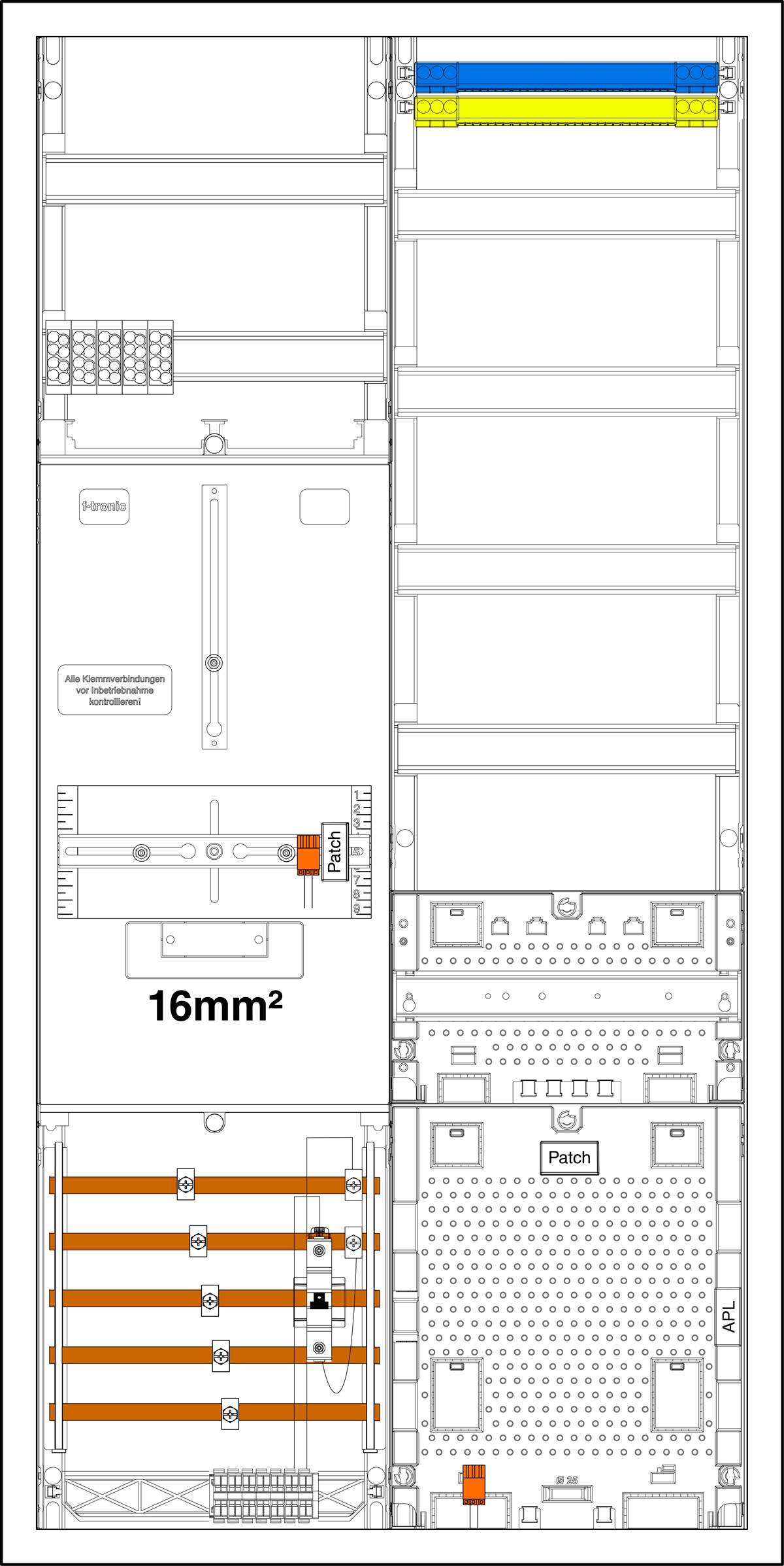 1St. F-Tronic 3HZ721APZRFZB10-16 3HZ721APZRFZB10-16,1 ZP 16mm², 1 VAPZRFZ inkl. APL, SPVGB10, 2 PPV, 1 PL100 7190224