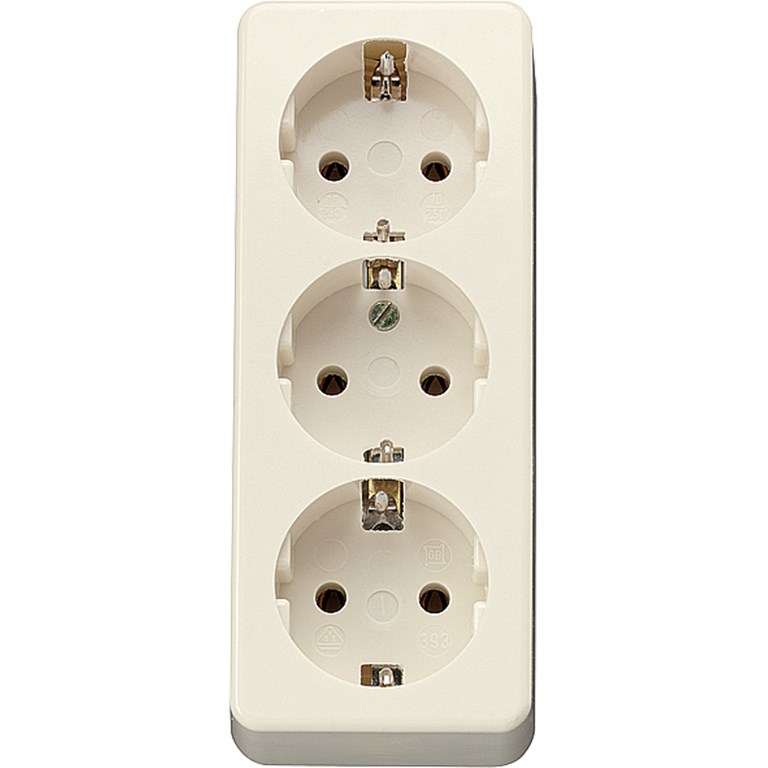 1St. Jung 10S23LA Schuko-Steckdose 3fach 10 S 23 LA 1St. Jung 10S23LA  Steckdose 3fach 10 S 23 LA