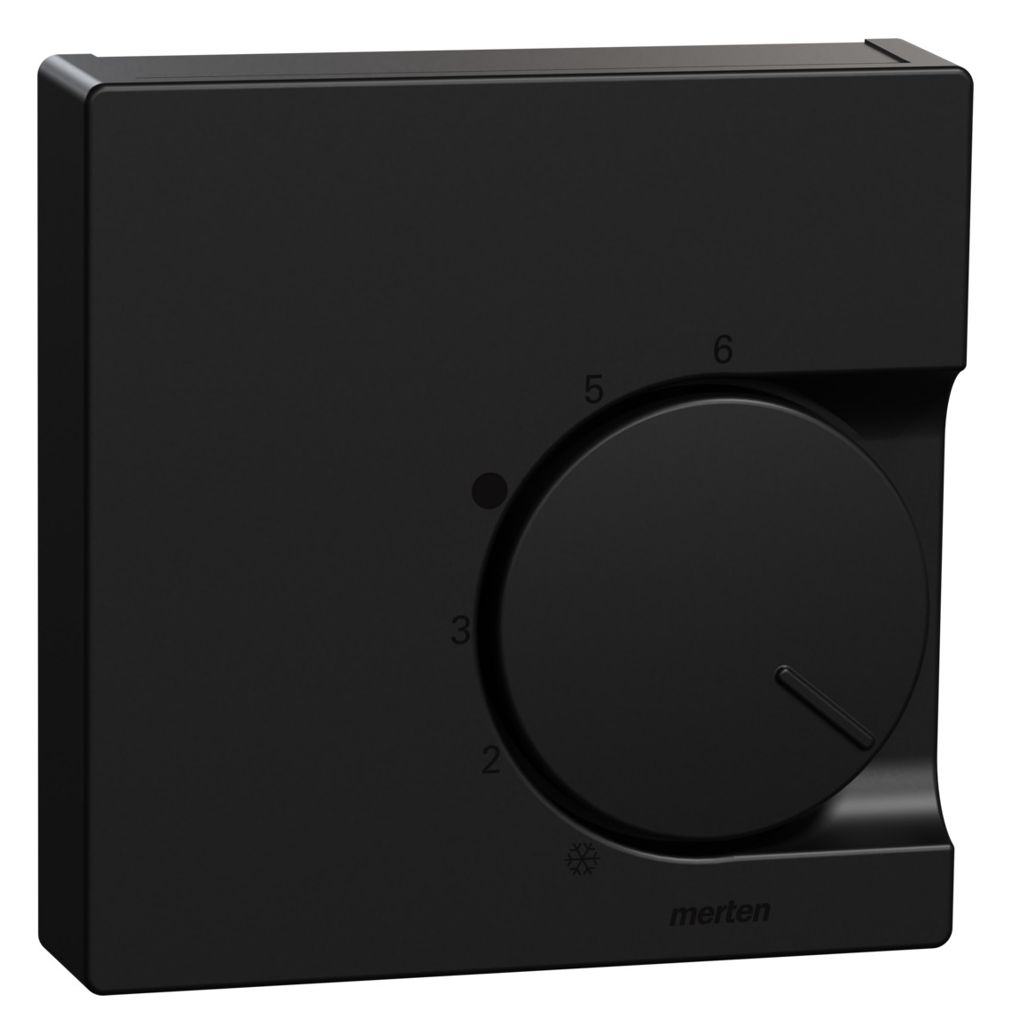 1St. Merten MEG5762-0403 Zentralplatte für Raumtemperaturregler-Einsatz mit Wechselkontakt, schwarz matt, System M Ocean