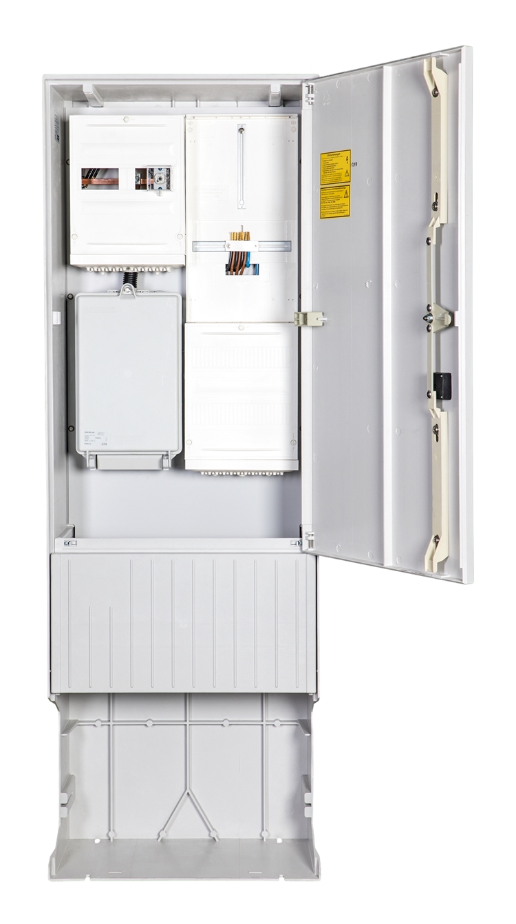 1St. F-Tronic ZSA172-2-ZK-TSG-HAK Zähleranschlusssäule 2-feldrig, H=1710mm, 3.HZ, ohne Haube, ZSA172-2-ZK-TSG-HAK-HO 7160022