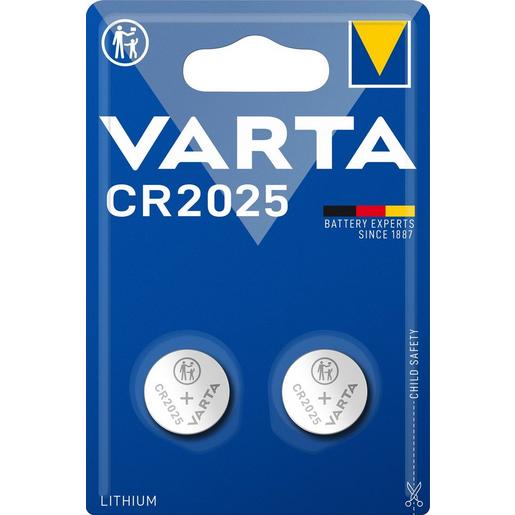 1St. HUECKMAN ELECTRONICS CR2025 2 Knopfzelle CR 2025, 2er Blister Varta