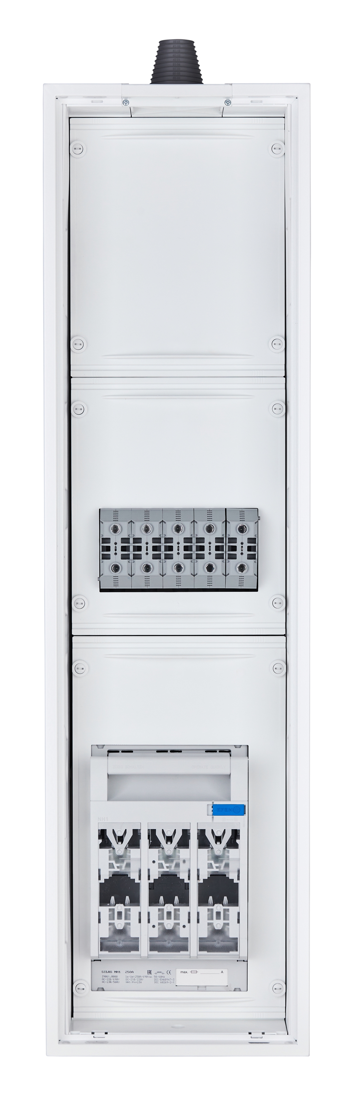 1St. F-Tronic EIN1100-NH1 Einspeisegehäuse 1100 B=300mm, bis 240mm², inkl. NH1-Trenner, SV5 7110212