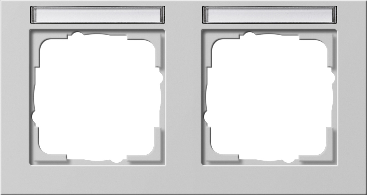 1St. Gira 109237 Abdeckrahmen 2f waager. BSF Gira E2 Grau m