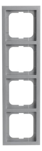 1St. Busch-Jaeger 1724-183K future linear-4-fach Rahmen future linear alusilber