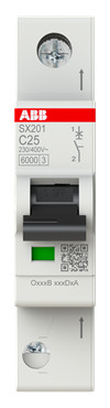 1St. ABB SX201-C25 Sicherungsautomat Flexline 6kA, 25A, 1P