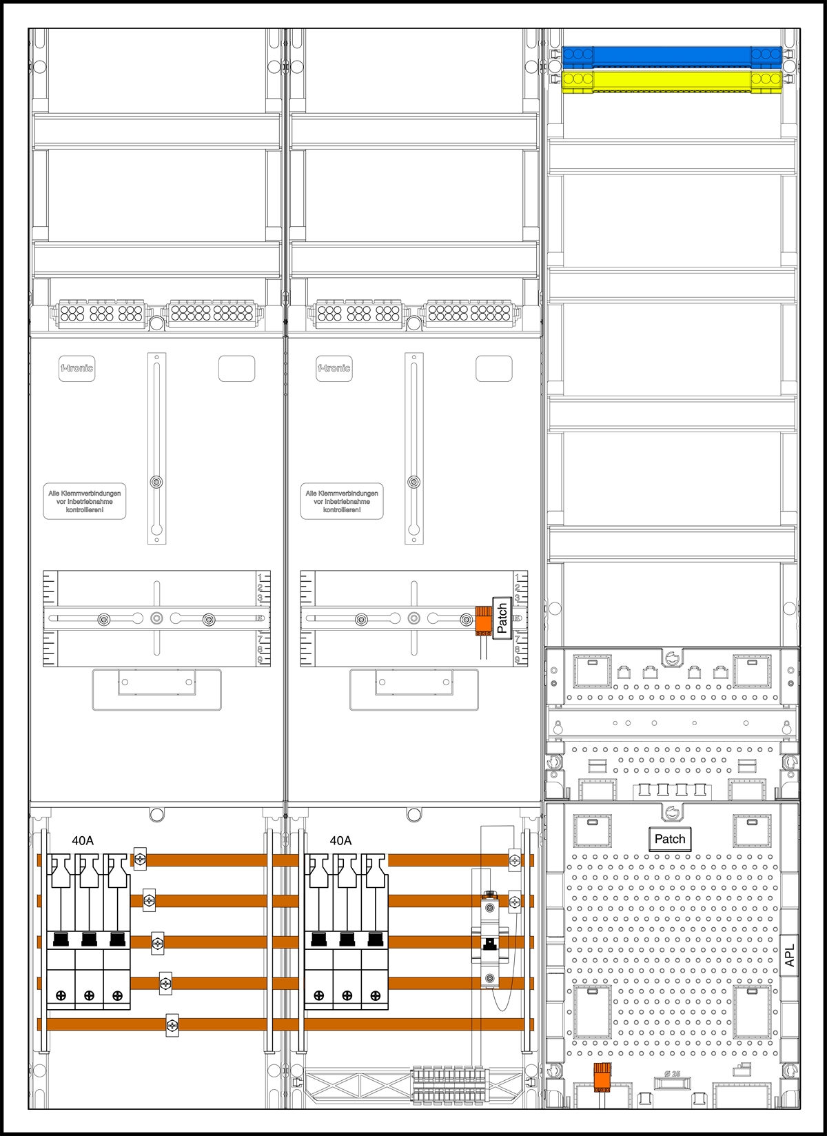1St. F-Tronic 3HZ732APZRFZ40B6 3HZ732APZRFZ40B6, 2 ZP, 1 VAPZRFZ inkl. APL, SLS 40A, SPVGB6, 2 PPV, 1 PL150 7190504