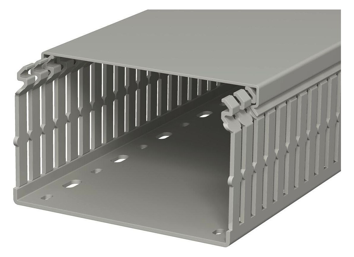 8m OBO BETTERMANN LKV N 75125 Verdrahtungskanal 75x125x2000 PVC sgr RAL7030 6178430 (15,34EUR/m)