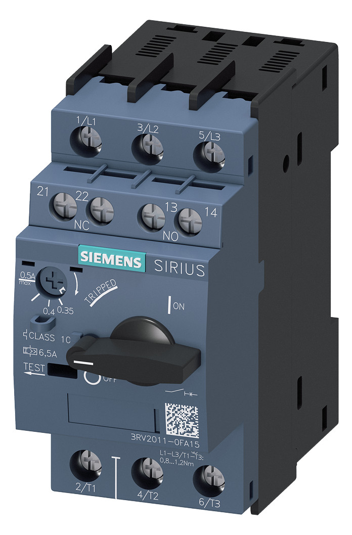 1St. Siemens 3RV2011-0FA15 Leistungsschalter, S00, Motorschutz, Cla