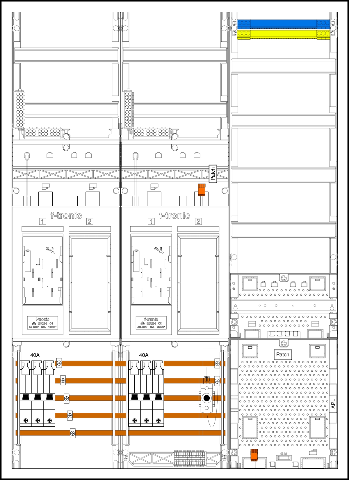 1St. F-Tronic EHZ732APZRFZ40D01 EHZ732APZRFZ40D01, 2 ZP,2 DS, 2 R,1 VAPZRFZ inkl. APL,SLS40A, SPVGD01, 2 PPV, 1 PL150 7195584