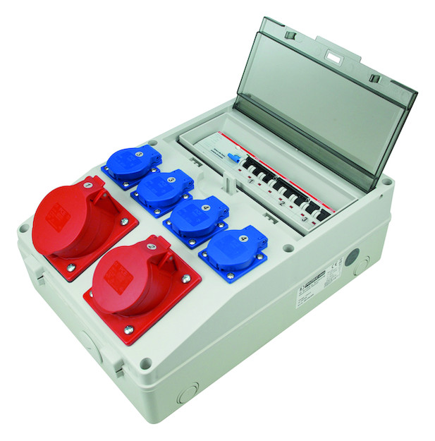 1St. Protec.class PWV4U2 4f, 2f CEE m. Sicherung Wandverteiler