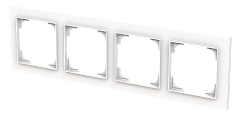 1St. Busch-Jaeger 1724-44G Abdeckrahmen 4-fach studioweiß - Busch-art linear® studioweiß 2CKA001754A4861