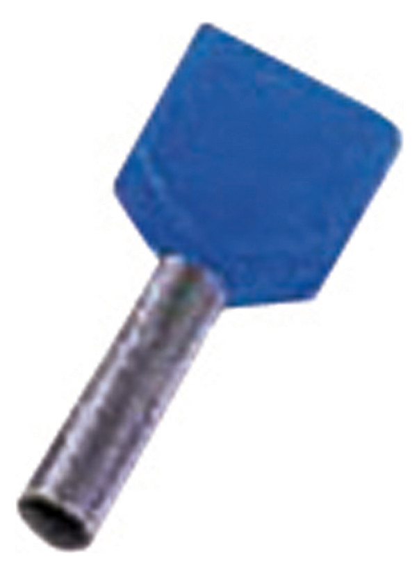 50St. Intercable 180771 Isolierte Zwillingsaderendhülsen 2 x 16qmm 14 mm Länge verzinnt blau ICIAE1614Z