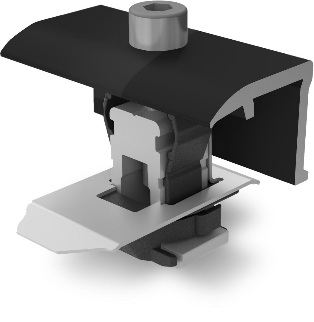 1St. K2System K2 Clamp EC 25-40, B K2 Endklemme 25-40 mm, Schwarz eloxiert