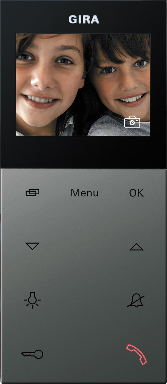 1St. Gira 1239600 Wohnungsstation Video AP Plus System 55 Edelstahl(lack.)