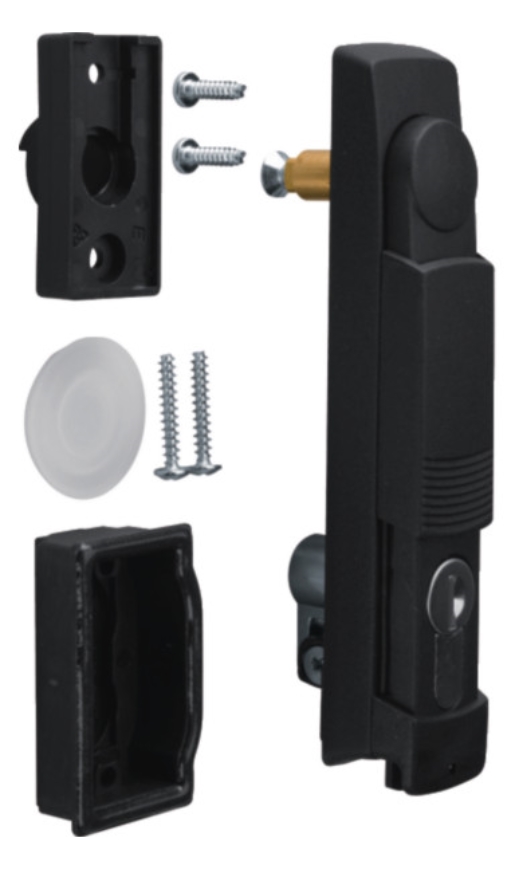 1St. Hager FZ518N Schwenkhebelgriff, univers, mit Zylinder