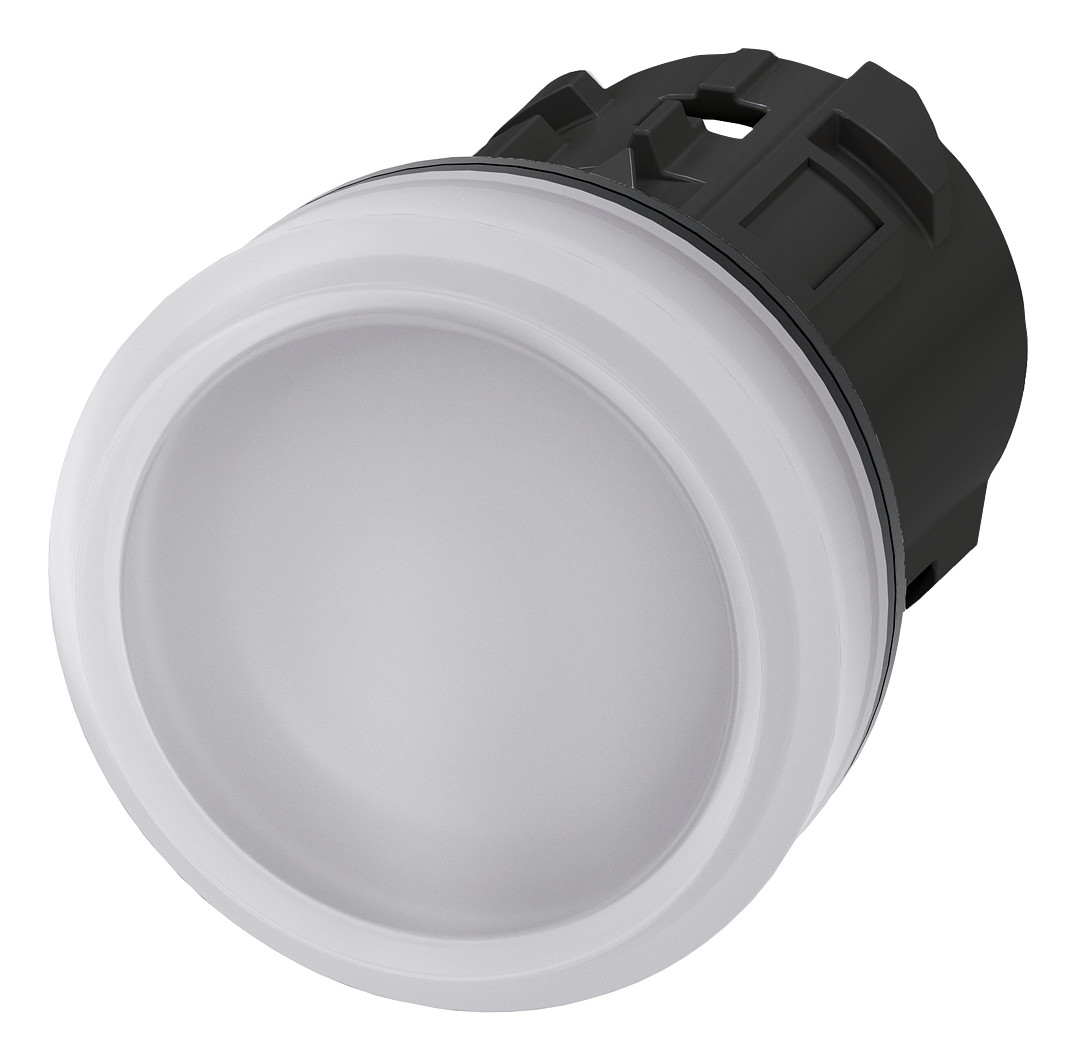1St. Siemens 3SU1001-6AA60-0AA0 Leuchtmelder, 22mm, rund, Kunststoff, we...
