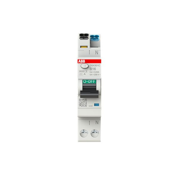 1St. ABB DSX301CA-B16/0,03UNV FI/LS-Schalter, 1 TE 6kA, 1P+N,B16, 30mA