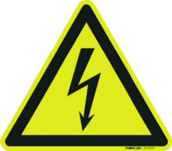 1St. Protec.class PWZK 20 Warnzeichen nach BGVA8 Kunststoff 20cm