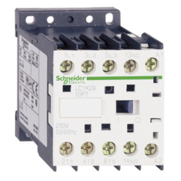 1St. Schneider Electric LC1K0910P7 Leistungsschütz 3p, +1S, 4 kW, 9 A, 400 V AC3, Spule 230 V AC