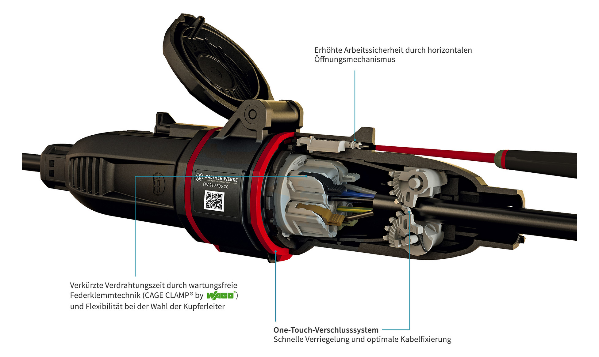 1St. Walther FW210506CC CEE NEO Stecker 16A 5P 6h IP54