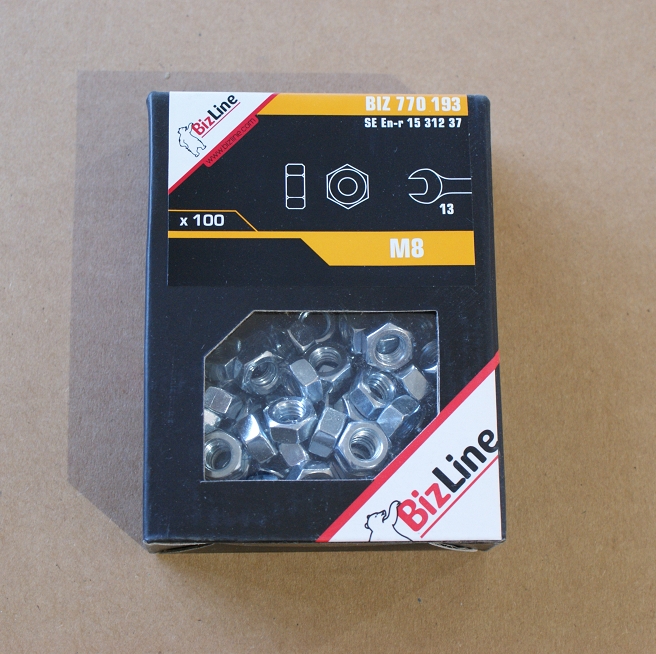 100St. Bizline BIZ 770193 Sechskantmutter M8 BIZ770193...