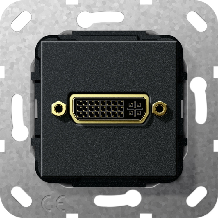 1St. Gira 564410 DVI (24+5) Kpl. Einsatz Schwarz m