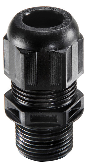 1St. Wiska Kunststoffkabelverschraubung M25x1,5, sw RAL9005 ESKV-L 25