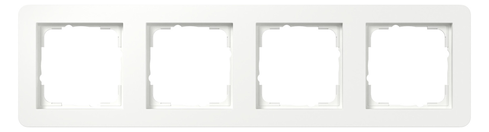 1St. Gira 0214151 Abdeckrahmen 4f Gira E1 Reinweiss m