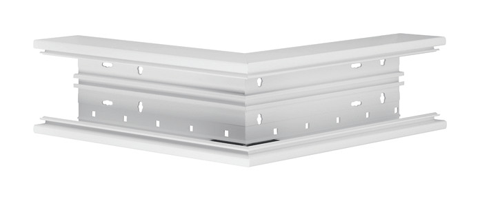 1St. Hager BR6510039016 Außeneck aus Grundprofil zu BR 68x100mm Oberteil 80mm in verkehrsweiß