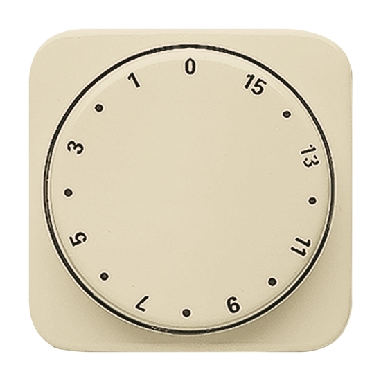 1St. Busch-Jaeger 1770-212-102 Zentralscheibe, mit Drehknopf, mit Aufdruck Busch-Duro 2000 SI cremeweiß