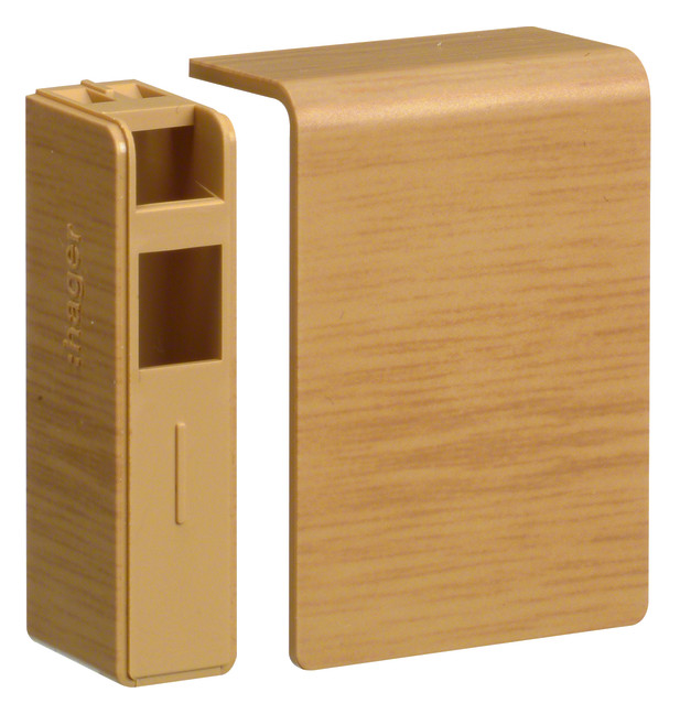 1St. Hager SL200556D5 Endstück zu SL 20x55mm Dekor Eiche