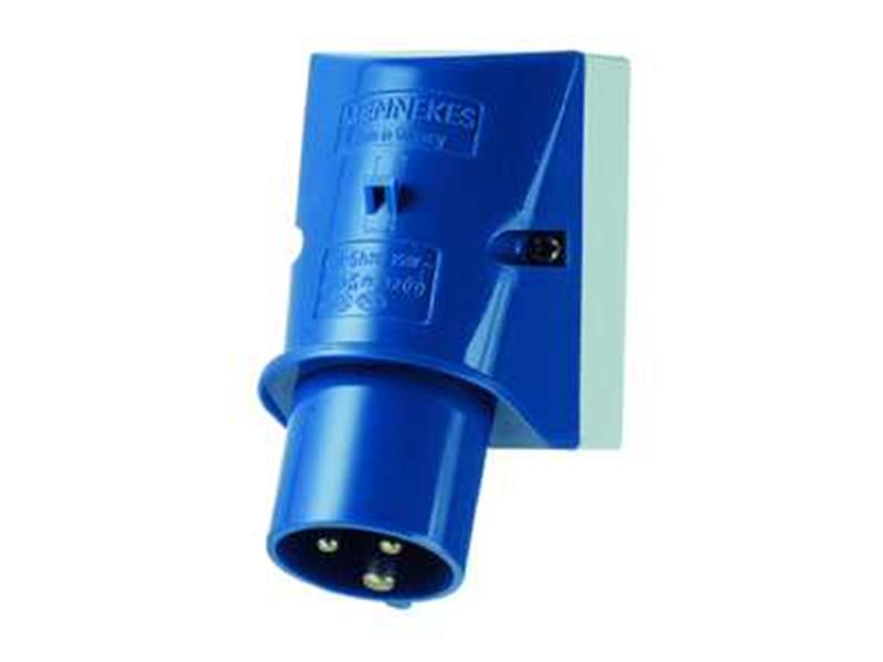 1St. Mennekes 332 Wandstecker 16A3p6h230V IP44 1 Phasen 16 Ampere...