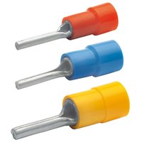 100St. Klauke 710 Stiftkabelschuh DIN 46231,isoliert,1,5qmm-2,5qmm,10mm lang,galvanisch verzinnt