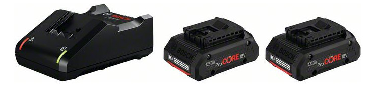 1St. Bosch 1600A01BA3 Akku Starter-Set: 2 x ProCORE 18 Volt, 4.0Ah