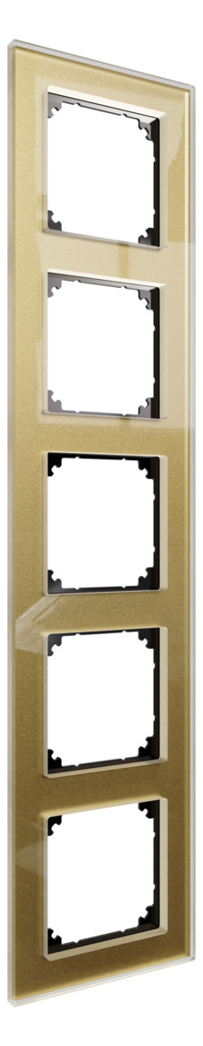 1St. Merten MEG4050-2341 Echtglasrahmen 5fach gold M-Plan