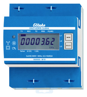 1St. Eltako DSZ14DRS-3x80A MID RS485-Bus-Funk-Drehstromzähler, MID