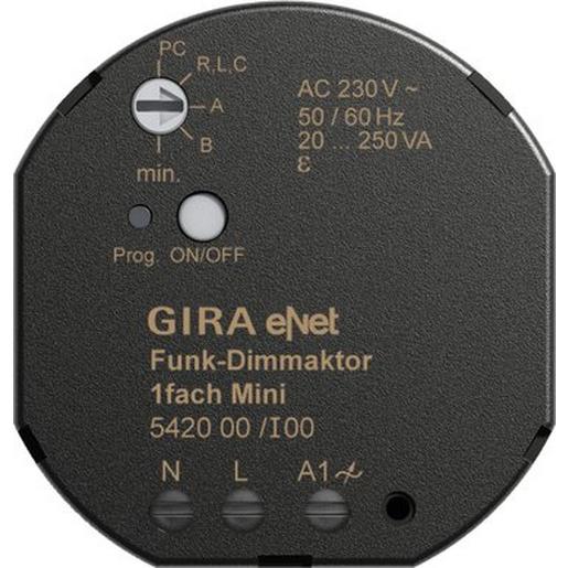 1St. Gira 542000 Funk Dimmaktor Mini 20-250 VA Gira eNet