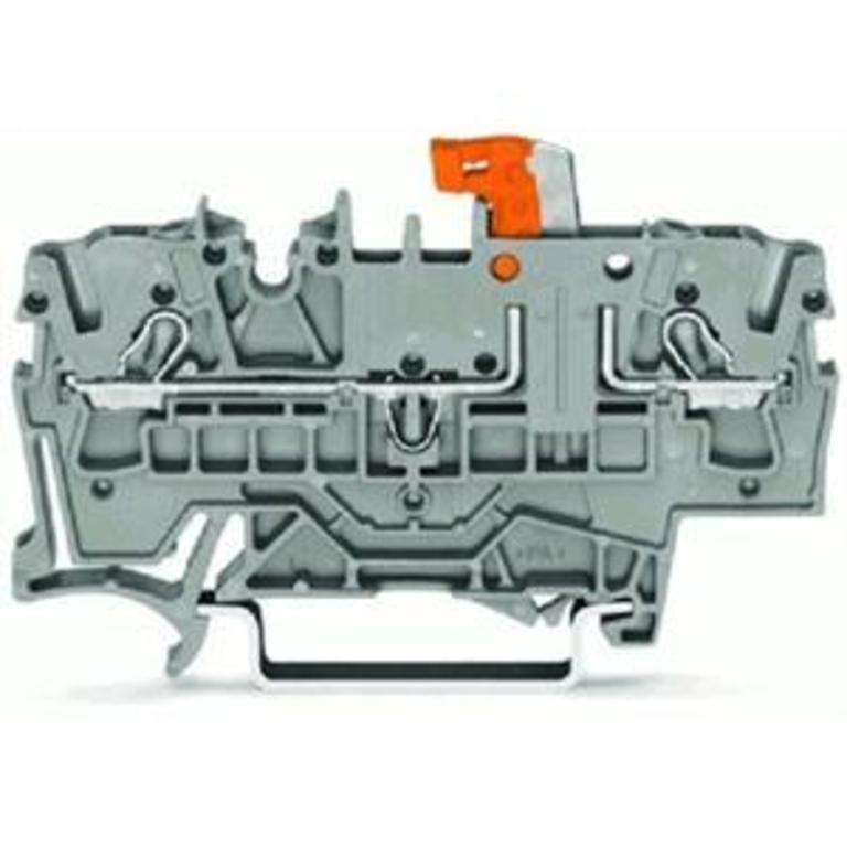 1St. Wago 2002-1671 2-Leiter-Trenn- und Messklemme mit Prüfmöglichkeit 0.25 - 2.5mm² grau 2002-1671