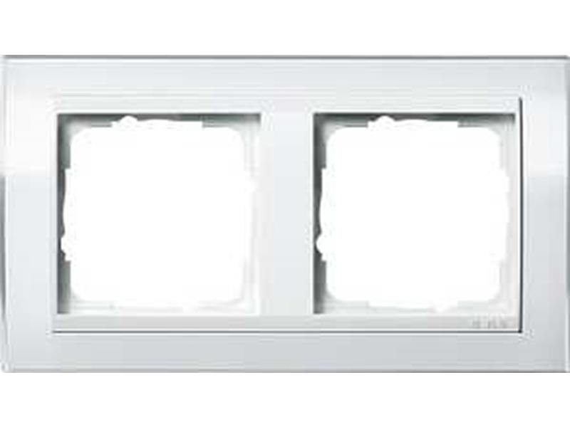 1St. Gira 0212723 Rahmen 2fach für Reinweiß Gira Event Klar Weiß