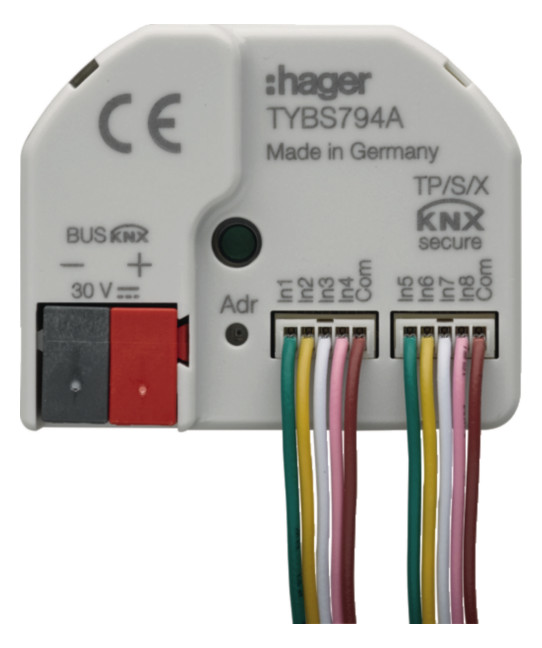 1St. Hager TYBS794A Binaereingang 4-fach + LED Ausgaenge