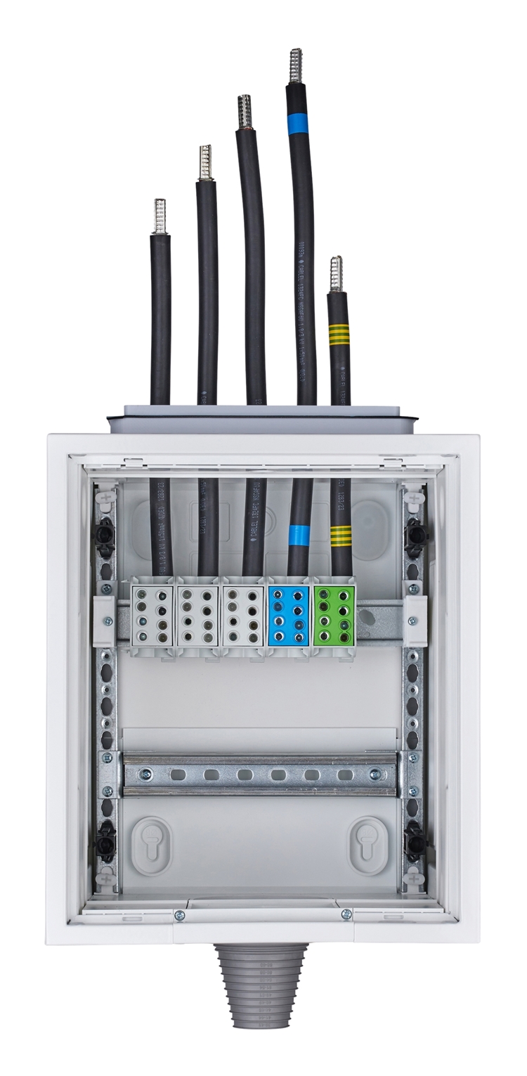 1St. F-Tronic EIN350U Einspeisegehäuse EIN350U, inkl. Einspeisekabelsatz 50mm², B=300mm 7110213